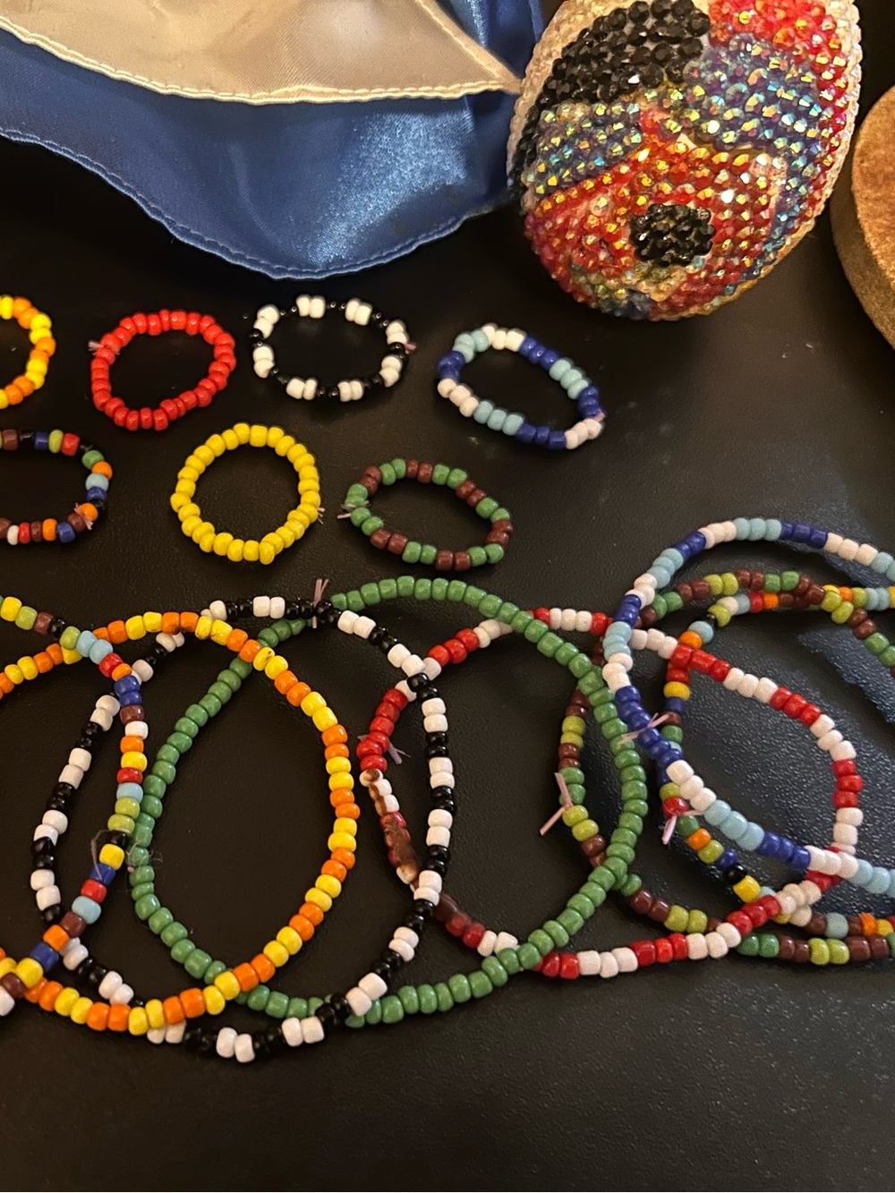 Colorful Kids Beaded Stretch Bracelet Set - Multicolor